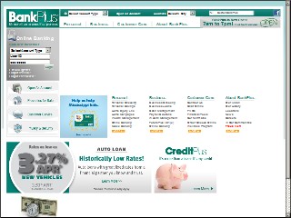 Web site www.bankplus.net, Bank Plus