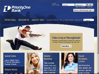 Web site www.priorityonebank.com, Priority One Bank